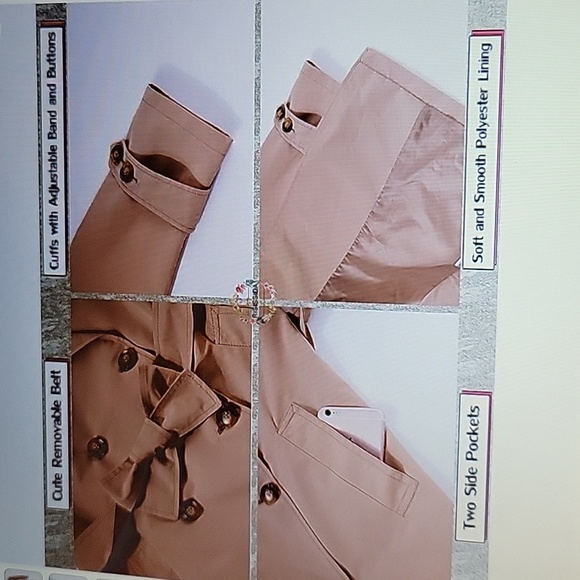 Risissida double breasted trench coat water resistant loose oversize Medium New… - Picture 10 of 12